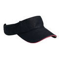 Pro Style Cotton Twill Washed Visor w/ Sandwich Bill